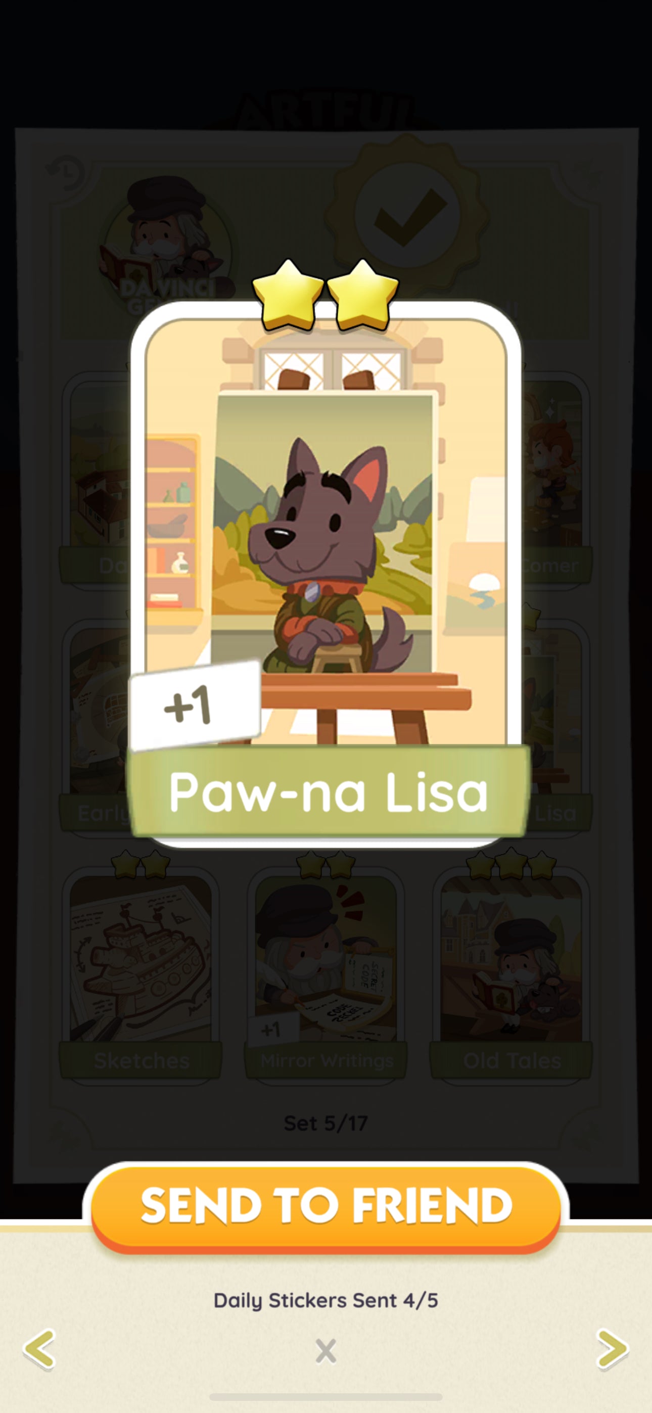 Set 5 - Paw-na Lisa (2 Star)